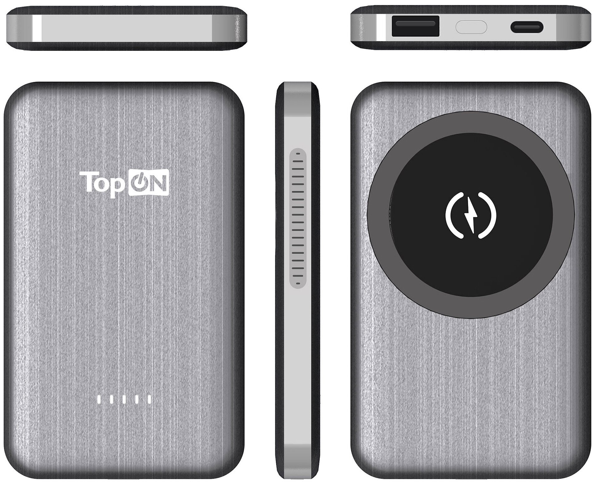 Портативный аккумулятор (Powerbank) TopON TOP-M5, 5 А·ч, черный, 993699  купить в Хабаровске в интернет-магазине e2e4