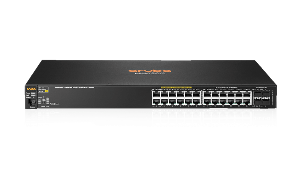 

Коммутатор HPE Aruba 2530-24G-PoE+, управляемый, кол-во портов: 24x1 Гбит/с, кол-во SFP/uplink: SFP 4x1 Гбит/с, установка в стойку, PoE: 24x30Вт (макс. 195Вт) ( J9773A ), Aruba 2530-24G-PoE+