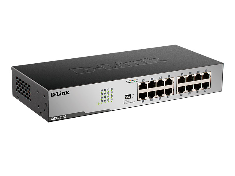 

Коммутатор D-link DGS-1016D, кол-во портов: 16x1 Гбит/с, установка в стойку (DGS-1016D/I2A), DGS-1016D