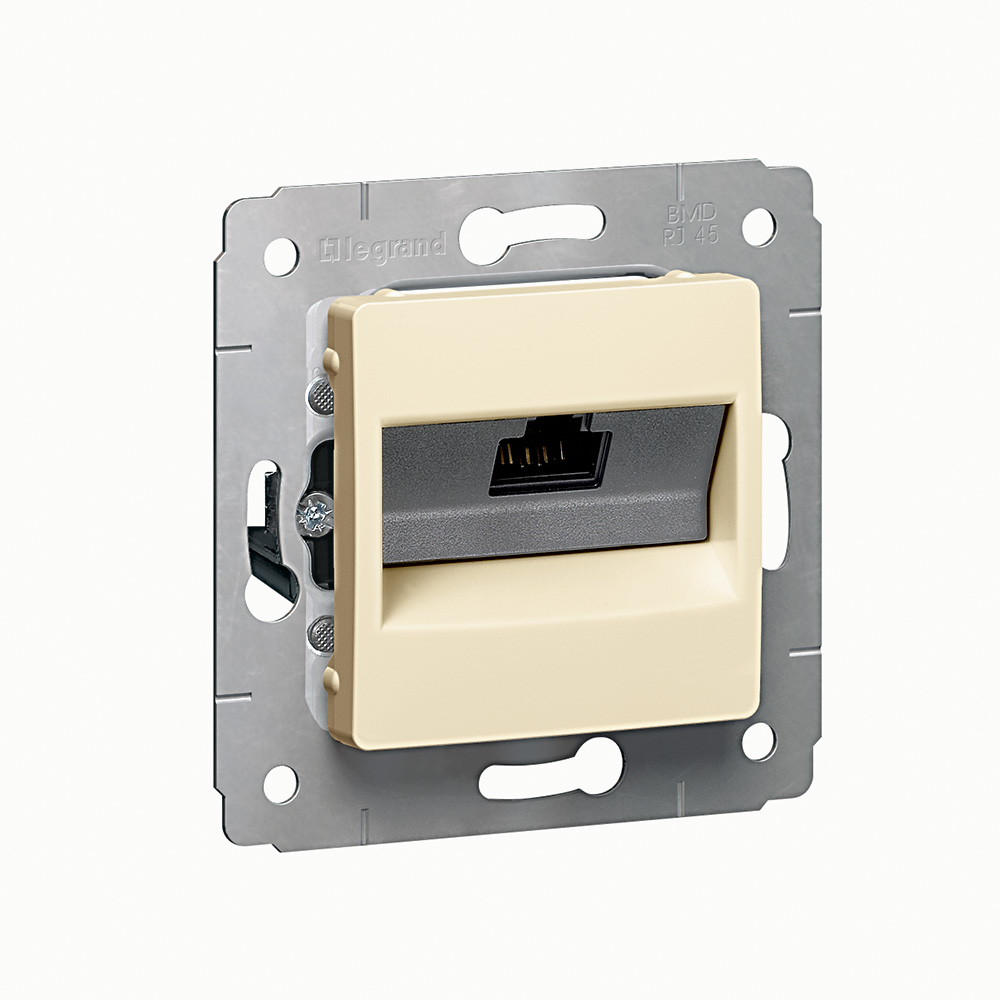 

Розетка RJ-45 скрытый монтаж категория 6, механизм без рамки, слоновая кость, Legrand CARIVA (773741)