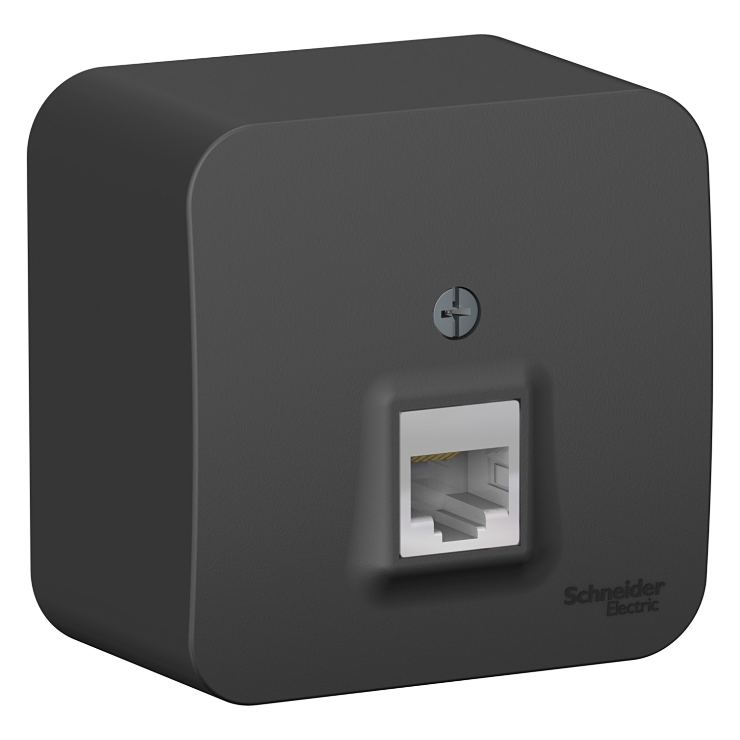 

Розетка RJ-45 открытый монтаж категория 5e, механизм в сборе, антрацит, Schneider Electric Blanca (BLNIA045006)