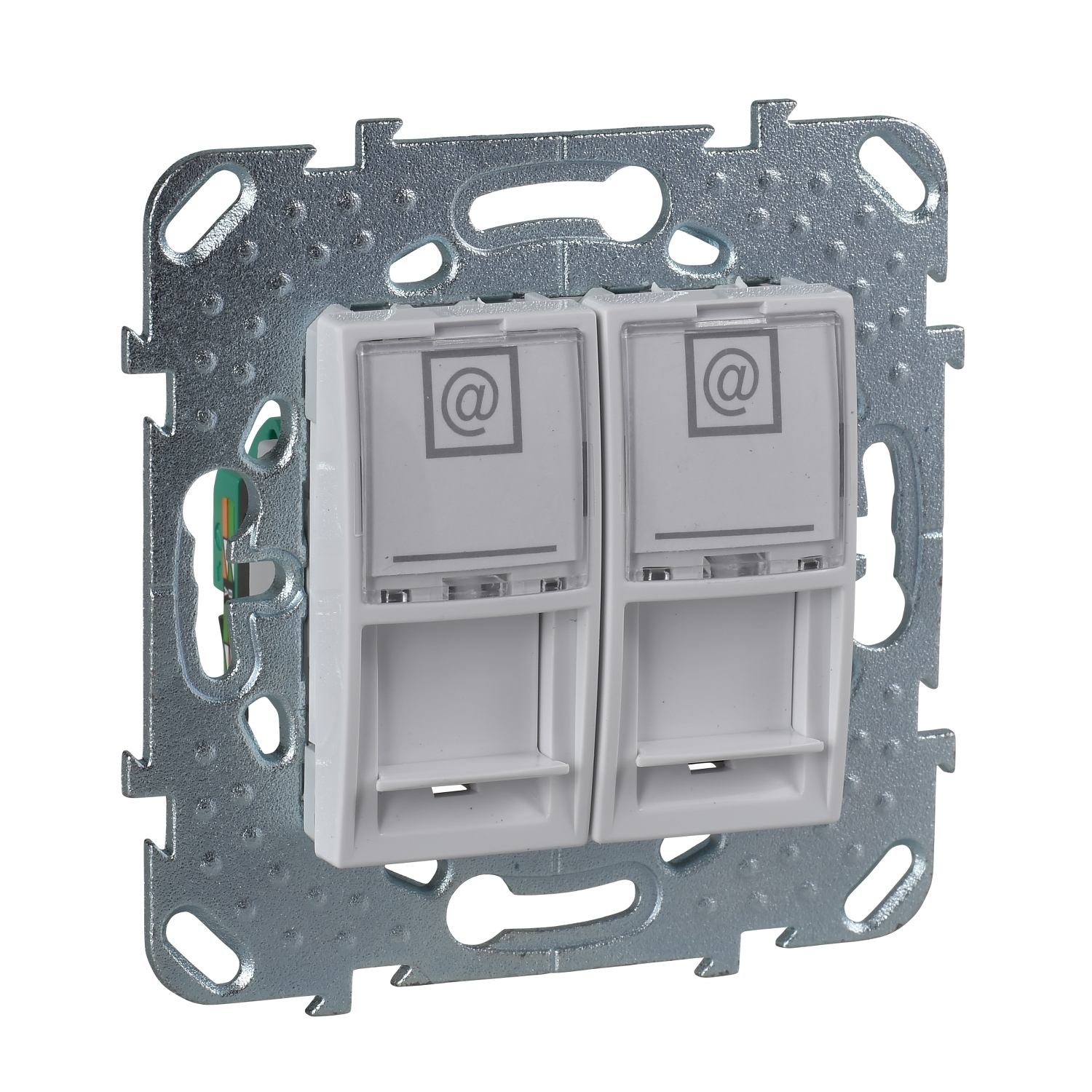 

Розетка RJ-45+RJ-45 скрытый монтаж категория 5e, механизм без рамки, белый, Schneider Electric Unica (MGU5.2020.18ZD)
