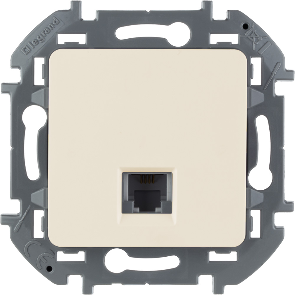 

Розетка RJ-11 скрытый монтаж категория 3, механизм без рамки, слоновая кость, Legrand Inspiria (73821)