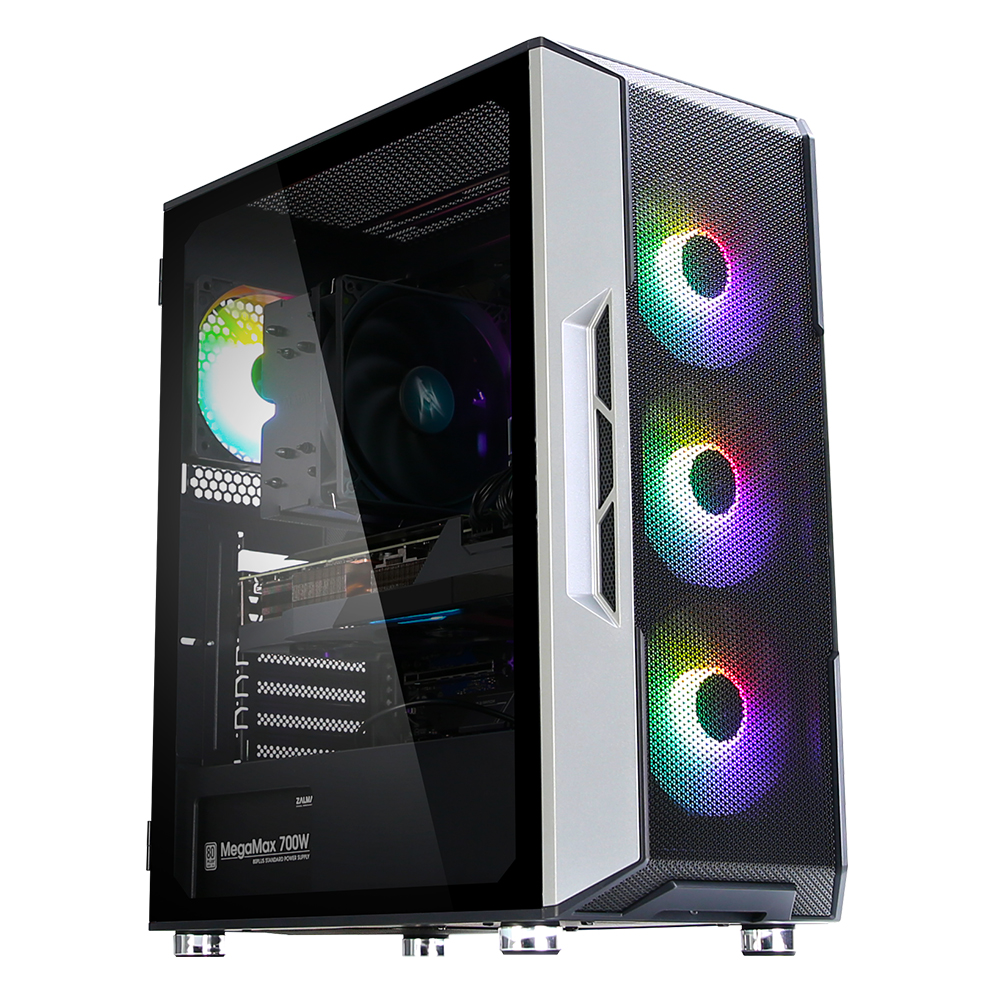 Корпус Zalman i3 NEO, ATX, Midi-Tower, 2xUSB 3.0, RGB подсветка, черный, без БП (I3 NEO)