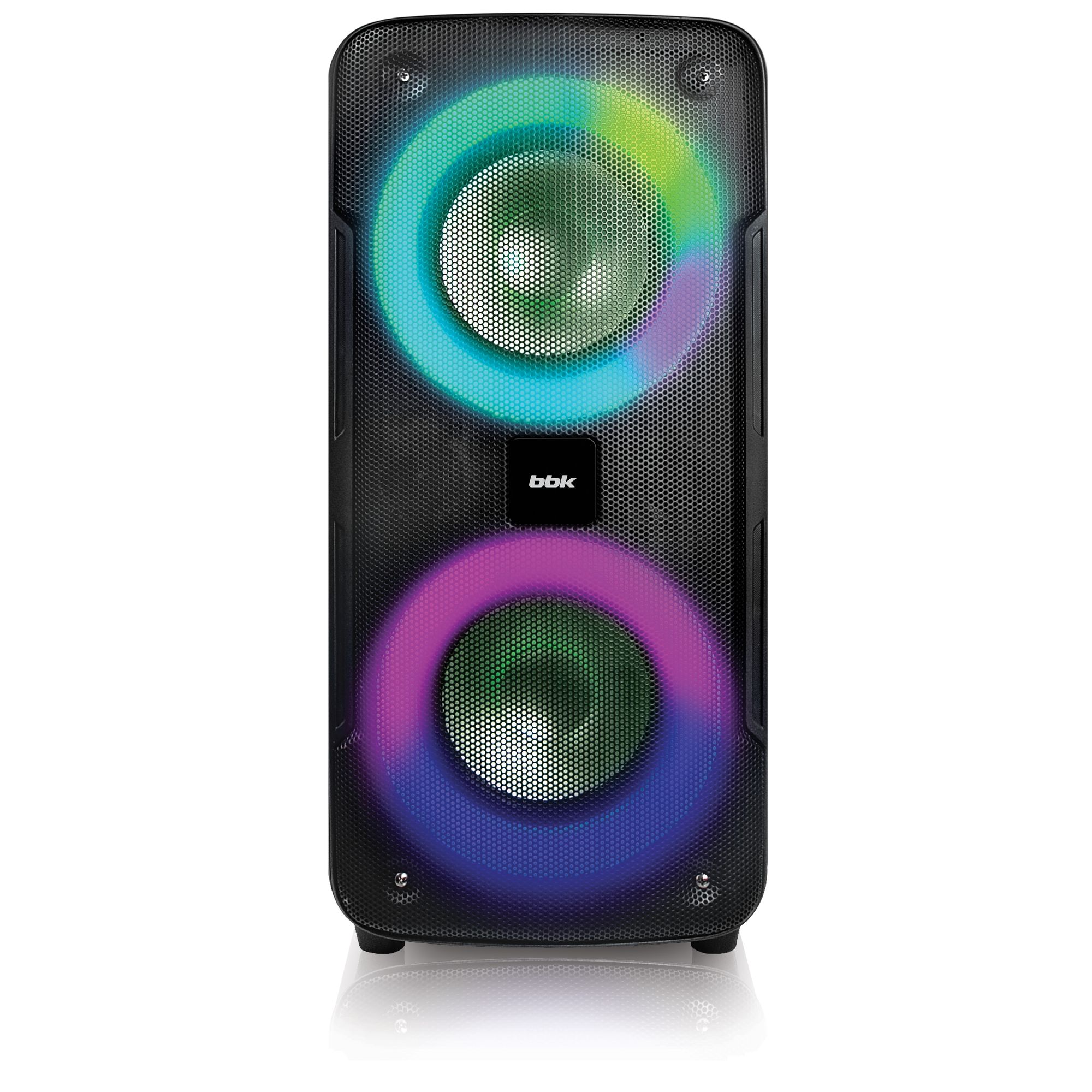 

Портативная акустика BBK BTA802, 50 Вт, FM, AUX, USB, microSD, Bluetooth, подсветка, черный (BTA802 (B)), BTA802