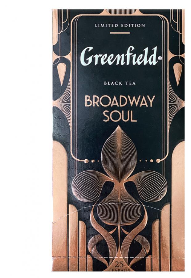 

Чай в пакетиках черный Greenfield Broadway Soul, 25шт.x1.5г, ваниль/эстрагон (1704-10), Broadway Soul