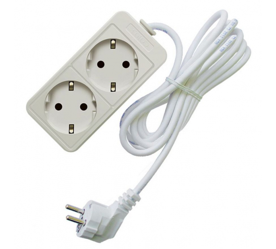 

Удлинитель Союз 481S-6201, 2-розетки, 1.5м, белый (481S-6201), 481S-6201