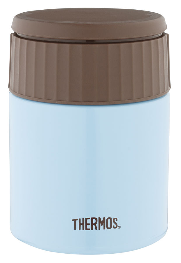 

Термос THERMOS JBQ-400-AQ, 400 мл, корпус сталь/колба сталь, голубой/коричневый (924698), JBQ-400-AQ