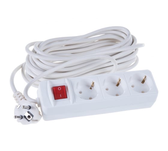 

Удлинитель Союз 481S-8310, 3-розетки, 10м, белый (481S-8310), 481S-8310