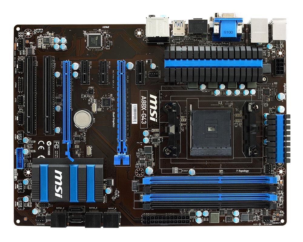 Msi a. MSI a88x-g43. MSI motherboard with Military class 2. MSI Socket fm2.