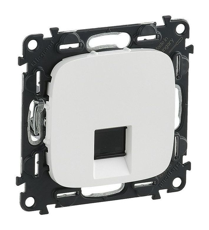 

Розетка RJ-45 скрытый монтаж категория 5e, механизм без рамки, белый, Legrand Valena Allure (753740)