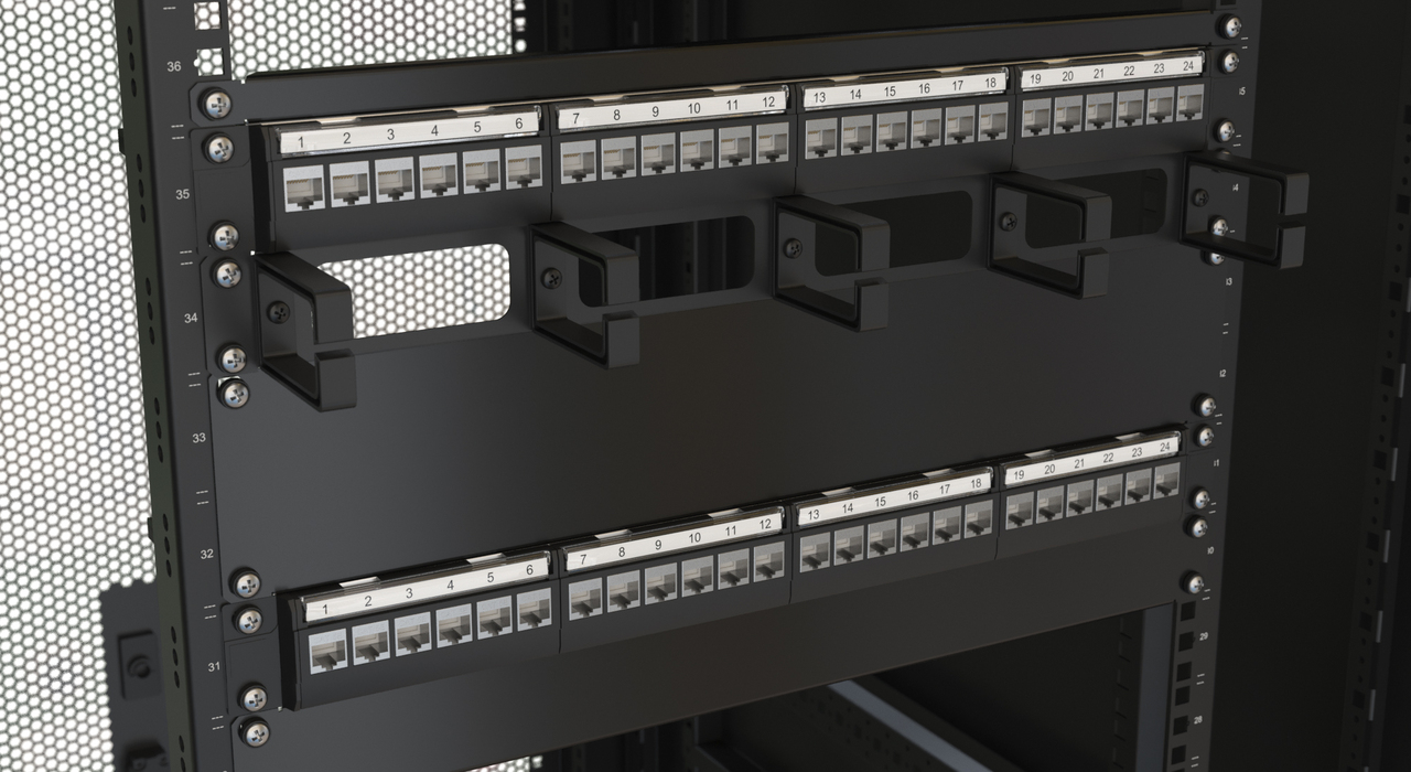 Фальшпанель Hyperline RAL 9005, 0.5U, черный (BPV-0.5-RAL9005)