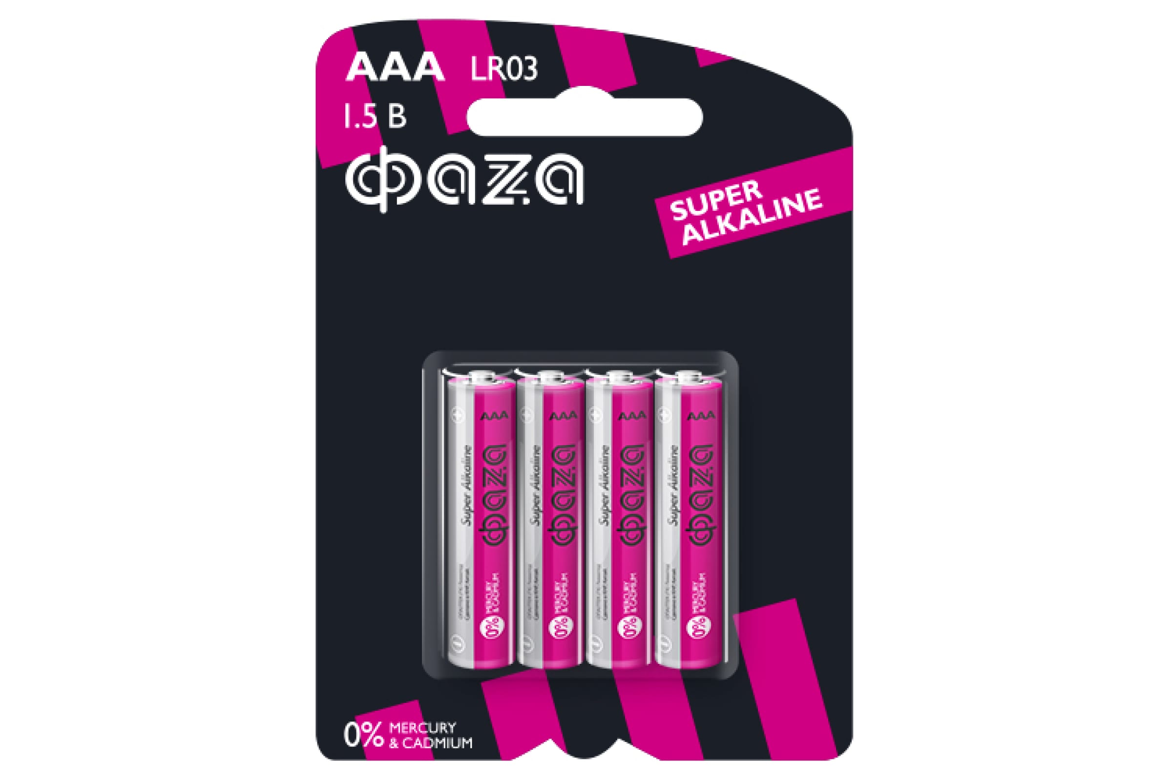 

Батарея ФАZА Super Alkaline, AAA (LR03/24А), 1.5V, 4шт. ( 5000254 )