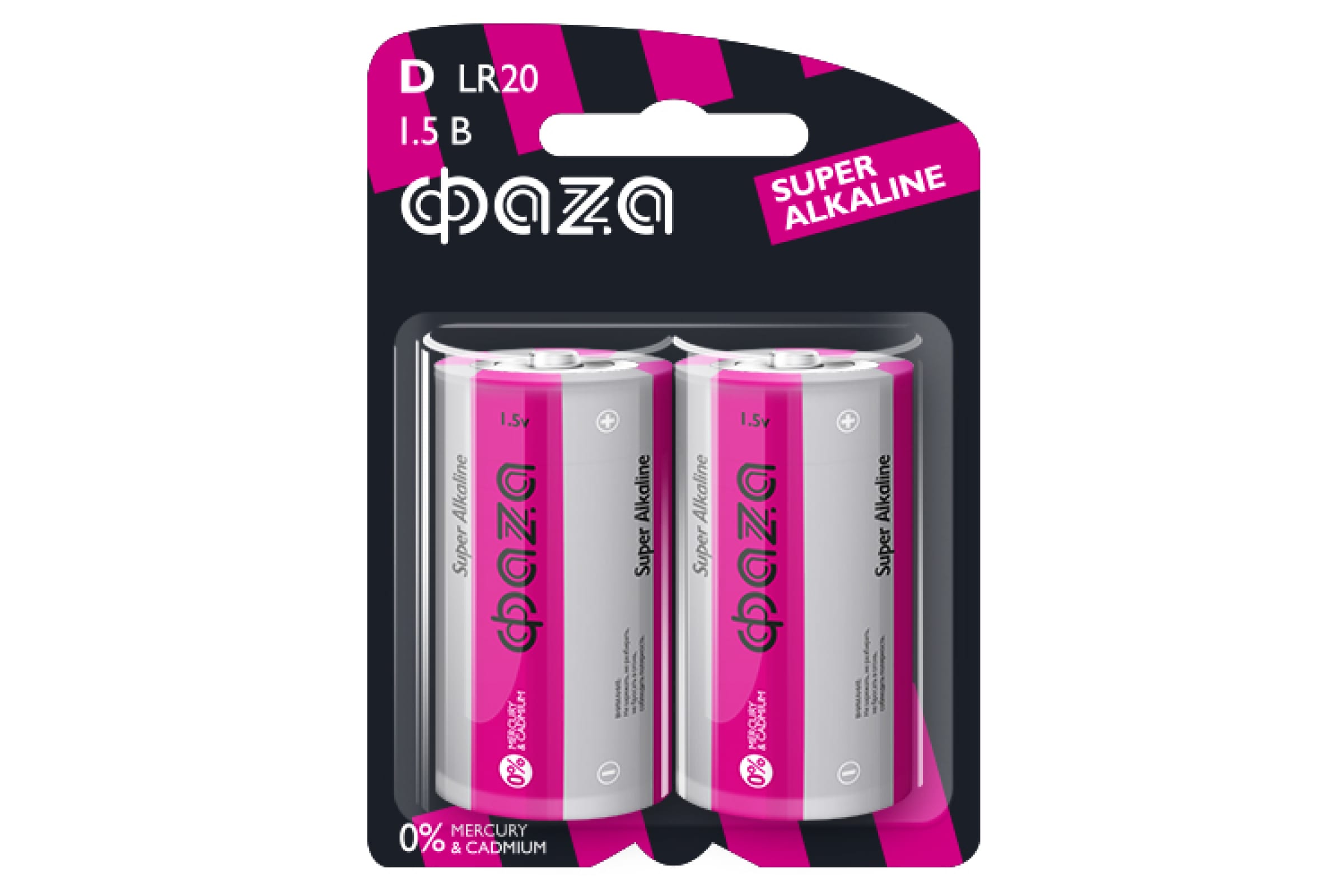 

Батарея ФАZА Super Alkaline, D (LR20/13А), 1.5V, 2шт. (2858535)