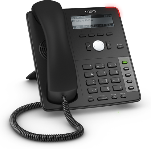 

VoIP-телефон Snom D712, 4 линии, 4 SIP-аккаунта, монохромный дисплей, PoE, черный (D712), D712