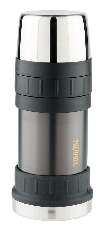 

Термос THERMOS 2345GM, 470 мл, корпус сталь/колба сталь, ложка, серебристый/черный (156914), 2345GM