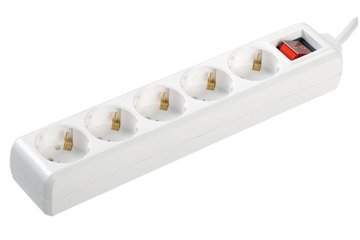 Удлинитель IEK WYP10-16-05-05-ZK-N 5-розеток, 5 м