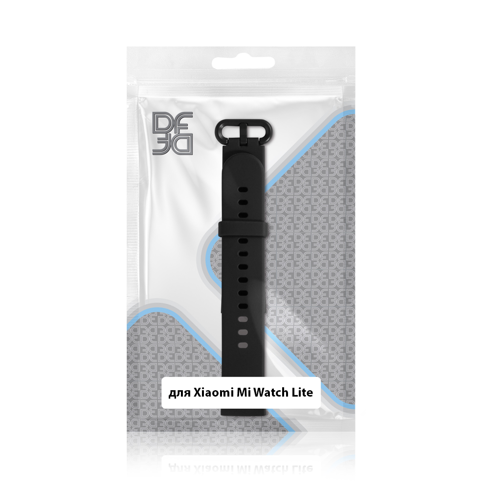 

Ремешок DF для Xiaomi Mi Watch Lite, классический силиконовый, black (DF xiClassicband-06 (black)), Черный