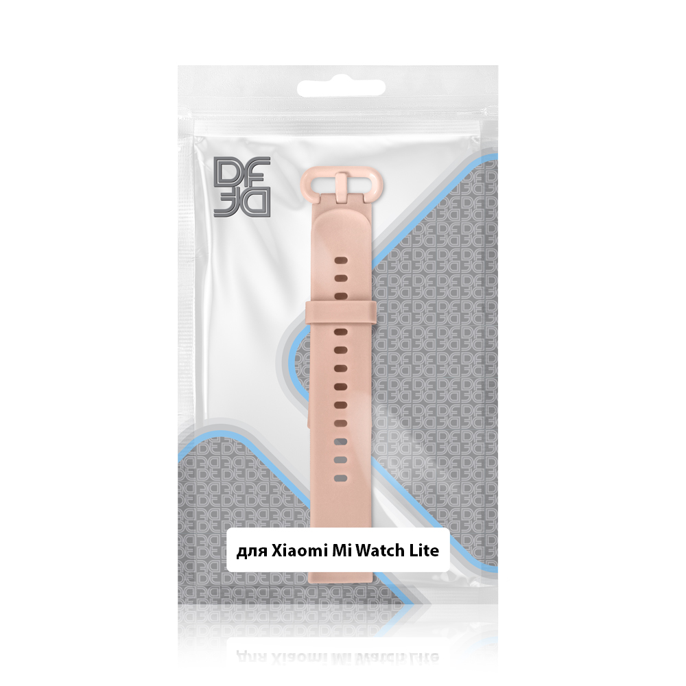 

Ремешок DF для Xiaomi Mi Watch Lite , классический силиконовый, светло-розовый (DF xiClassicband-06 (light pink))