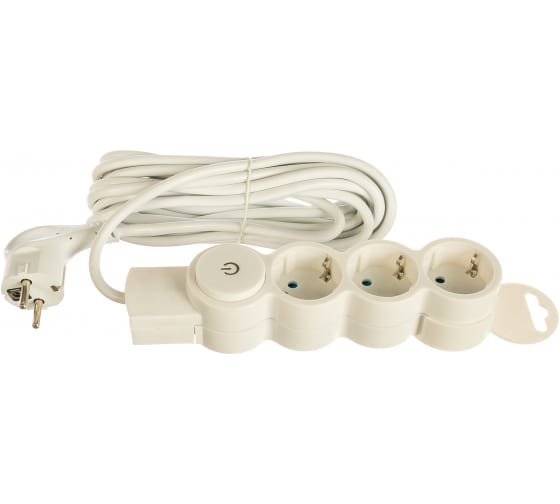 

Удлинитель Duwi 32009 0, 3-розетки, 5м, белый (32009 0), 32009 0
