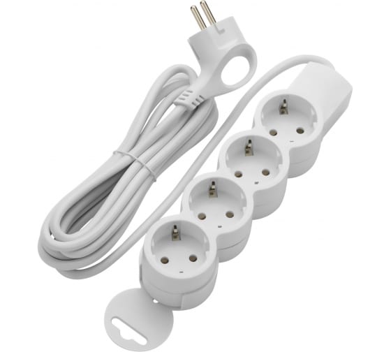

Удлинитель Duwi 32012 0, 4-розетки, 3м, белый (32012 0), 32012 0