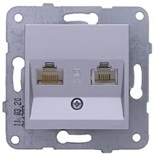 

Розетка RJ-45+RJ-11 скрытый монтаж, механизм без рамки, серебро, PANASONIC Karre Plus & Arkedia Slim (WKTT04082SL-RU)