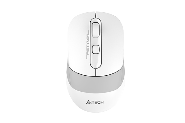 Мышь беспроводная A4Tech Fstyler FB10C, 2400dpi, оптическая светодиодная, USB, белый/серый (FB10C GRAYISH WHITE), цвет белый/серый