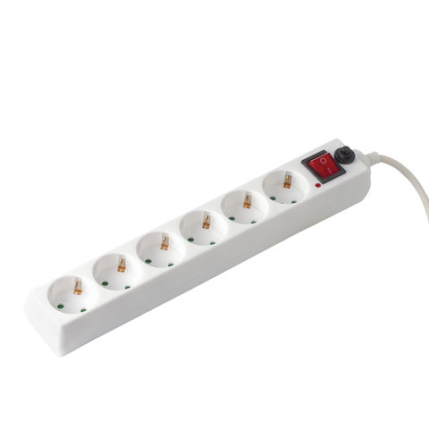 

Сетевой фильтр SONNEN U-363, 6-розеток, 3 м, белый (511426), U-363