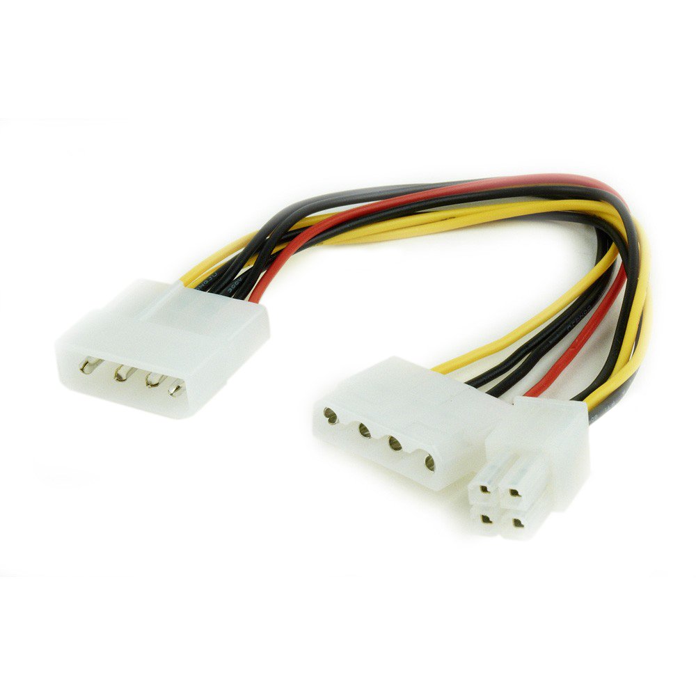 

Кабель питания Molex-Molex+ ATX 4pin Cablexpert, 15 см, прямой (CC-PSU-4)