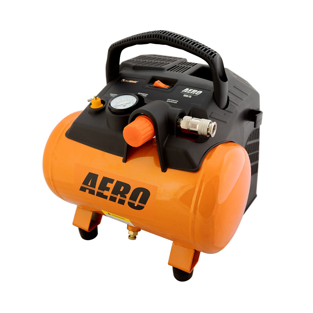 

Компрессор воздушный Foxweld AERO 186/6, 1.2 кВт, 7.9 атм, 180л/мин, 220В, 6 л, безмасляный, электрический, поршневой, коаксиальный (прямой) (7128), AERO 186/6
