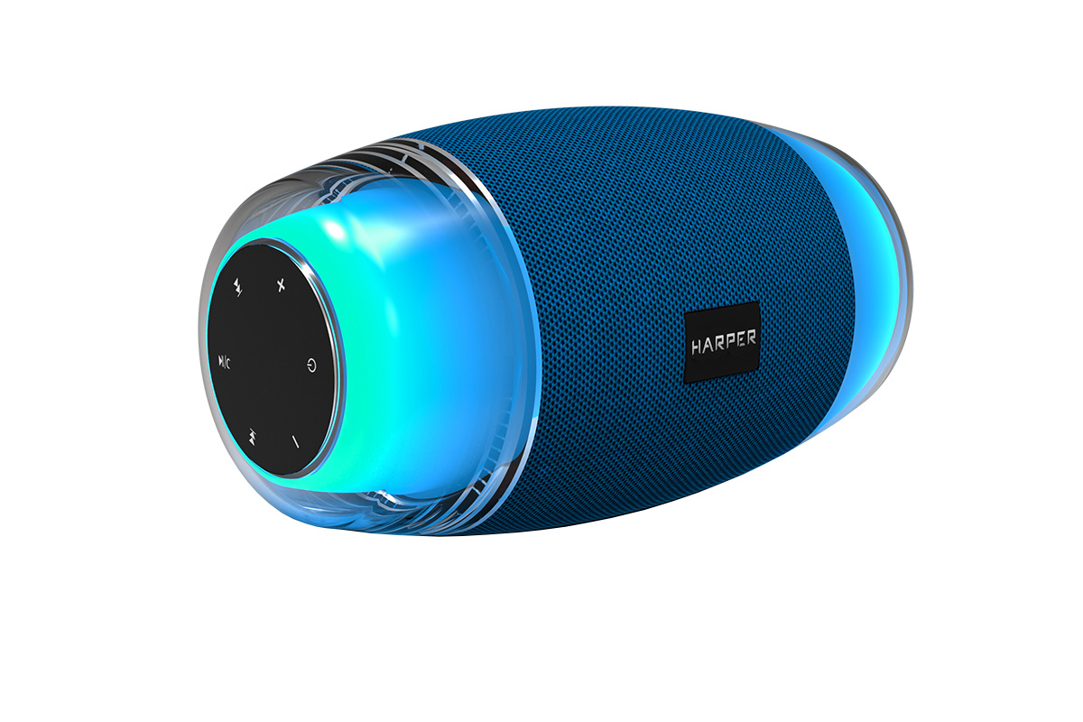 

Портативная акустика HARPER Magic Disco PSL-025, 16 Вт, AUX, USB, Bluetooth, подсветка, синий, Magic Disco PSL-025