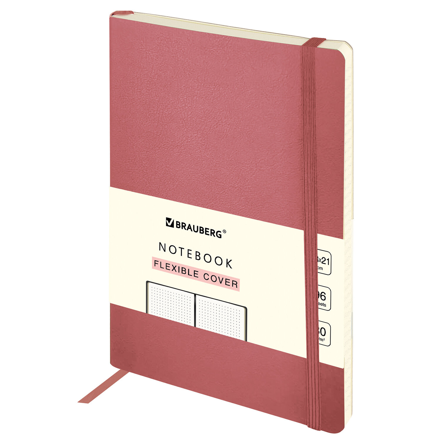 

Блокнот BRAUBERG Ultra, A5, в точку, 96 листов, светло-розовый (113015)