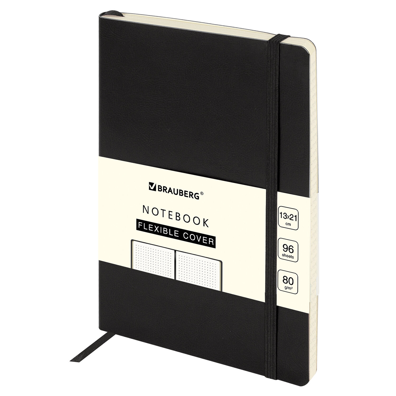 

Блокнот BRAUBERG Ultra, A5, в точку, 96 листов, черный (113012)