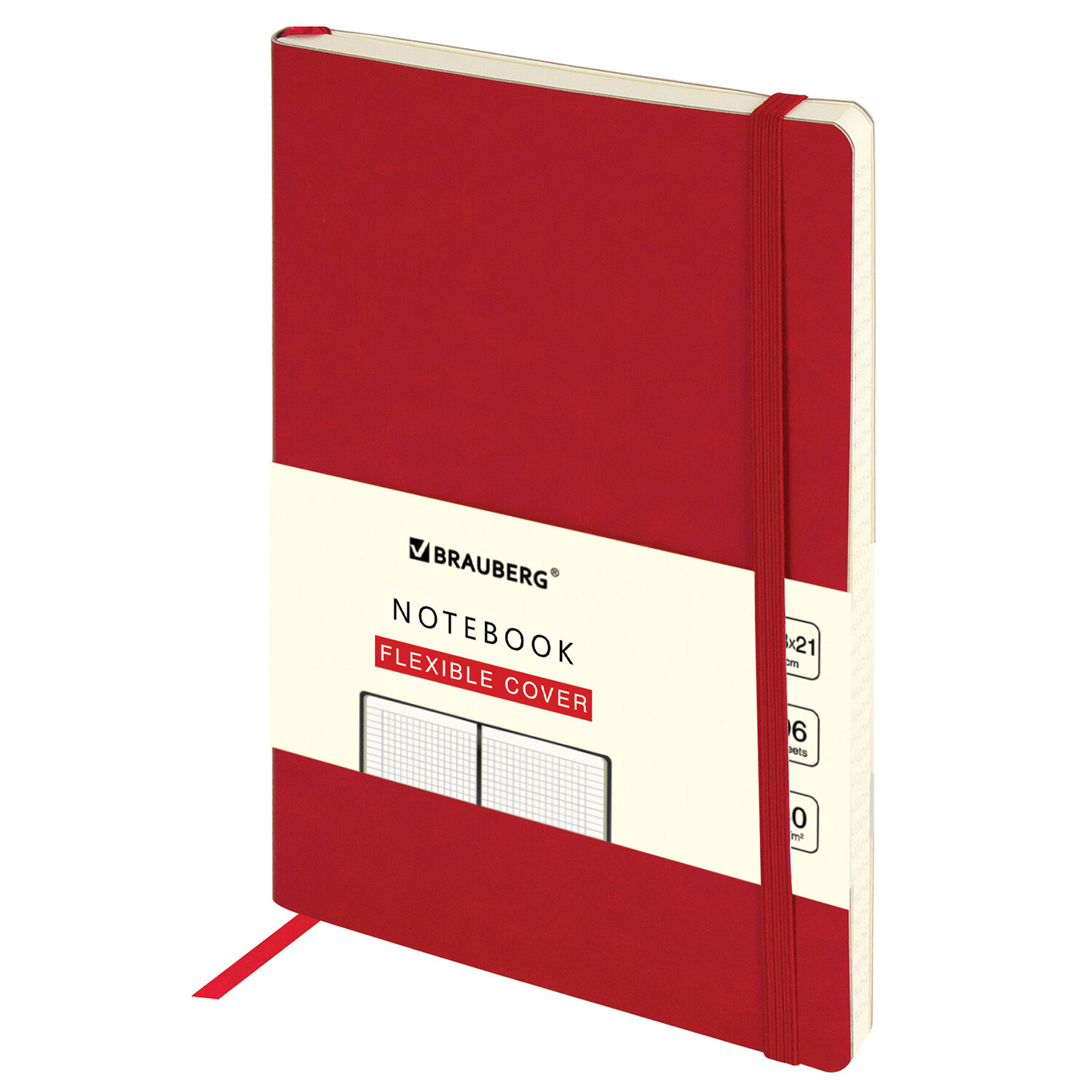 

Блокнот BRAUBERG Ultra, A5, клетка, 96 листов, красный (113006)