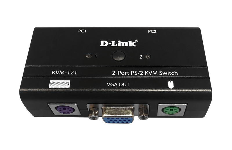 Переключатель KVM (КВМ) D-Link, 2-ПК