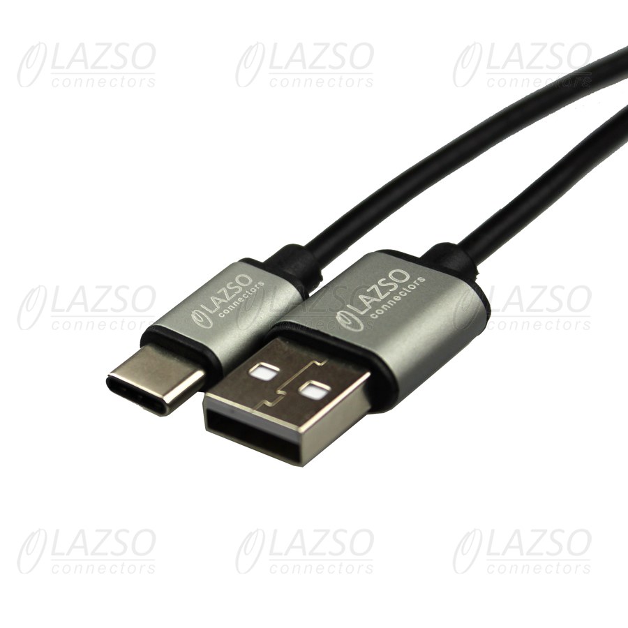 

Кабель USB 2.0(Am)-USB Type-C(m), 3A, 1.5м, черный LAZSO (WU-206), 0