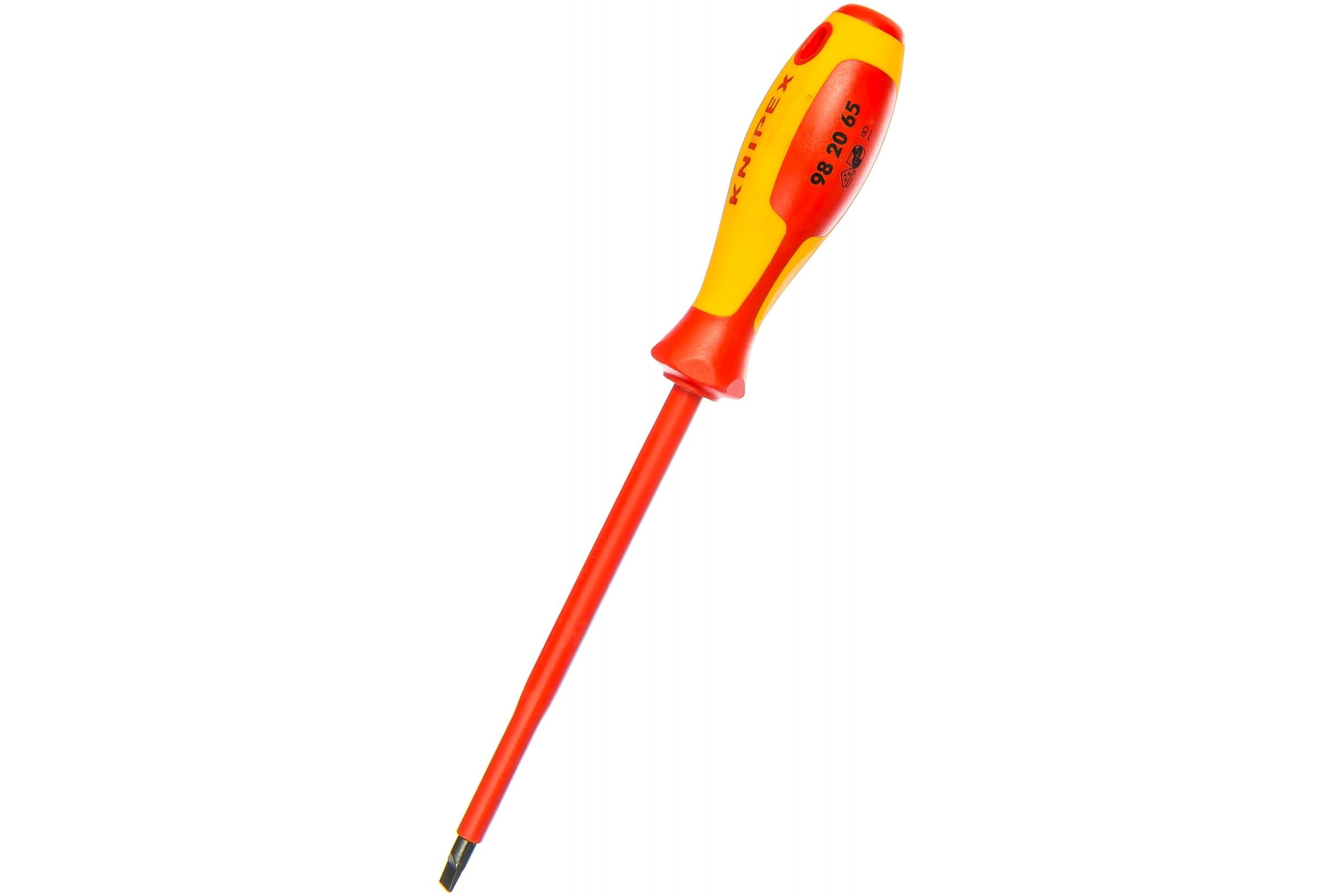 

Отвертка плоская SL6.5x150мм, CrMoV, диэлектрическая, Knipex (KN-982065)