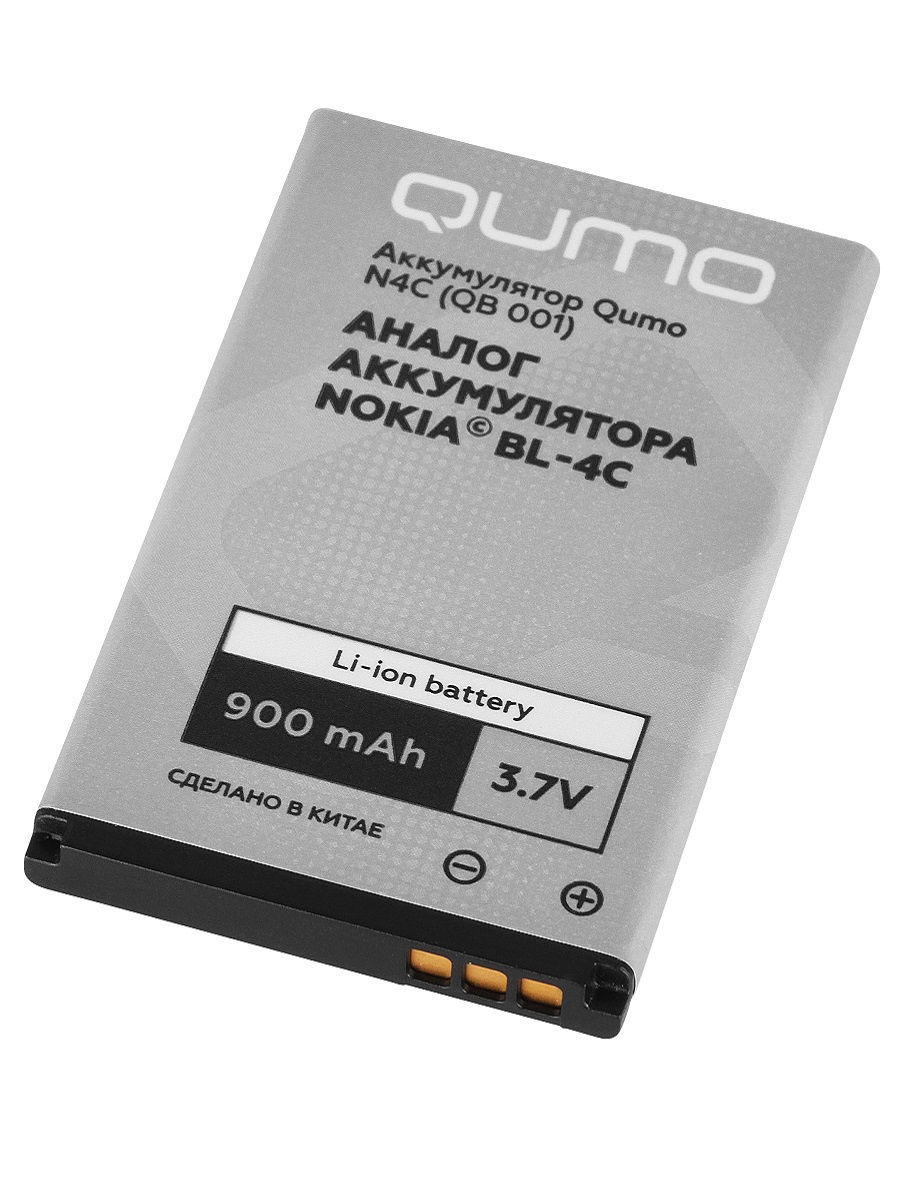 Аккумулятор Qumo N4C (QB 001) Nokia  1202/1203/1265/1325/1506/1508/1661/1662/2220S/2228/  2650/2652/2690/3108/3500c/3806/6066/  6088/6100/6101/6102/6103/6125/6131/6136/6170/ 6260/6300/6301/6316S/7200/7270/7705/8208/C2-05/X2-00,  998070 купить в Барнауле в ...