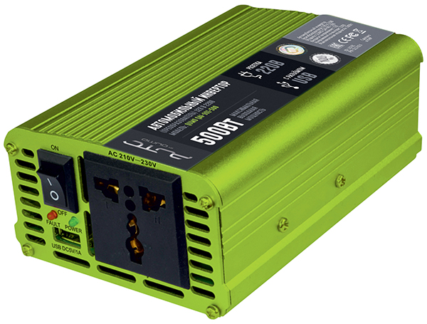 Преобразователь напряжения Qumo QAI-901-500 (Inv 001) 500 Вт, 12В/220В
