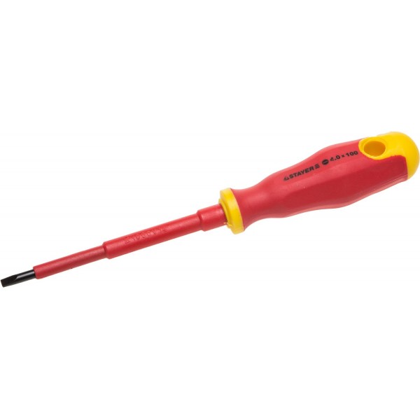 Отвертка плоская SL6.5x150мм, CrV, диэлектрическая, STAYER PROFI ELECTRO (25141-06-15_z01)