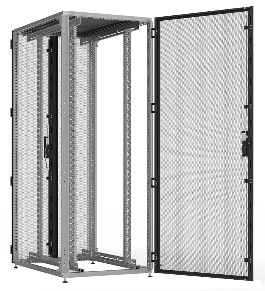 Шкаф напольный 42U 600x1000, перфорация, черный, в сборе, ITK ZPAS (ZP05-42U-0610-PP)