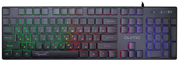 

Клавиатура проводная Qumo Signature К69, мембранная, подсветка, USB, черный (33350), Signature К69