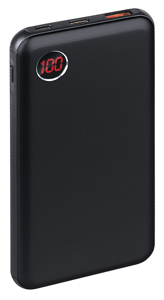 

Портативный аккумулятор (Powerbank) Qumo PowerAid T10000, 10000mAh, 1xUSB, 3A, Type-C, QC, PD, черный (24512), PowerAid T10000