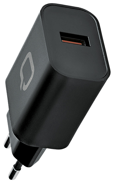 Сетевое зарядное устройство Qumo Energy Charger 0048 15W, 1USB, 3A, черный (33003)
