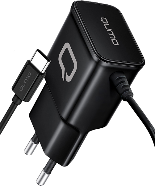 Сетевое зарядное устройство Qumo Energy (Charger 0025) 5 Вт, 2.1А, черный