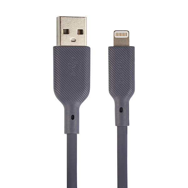

Кабель USB-Lightning 8-pin, MFi, 2.4A, 1м, серый Qumo MFI С48 (32992)