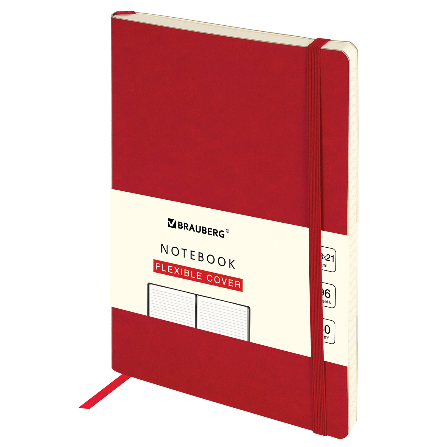

Блокнот BRAUBERG Ultra, A5, линейка, 96 листов, красный (113017)