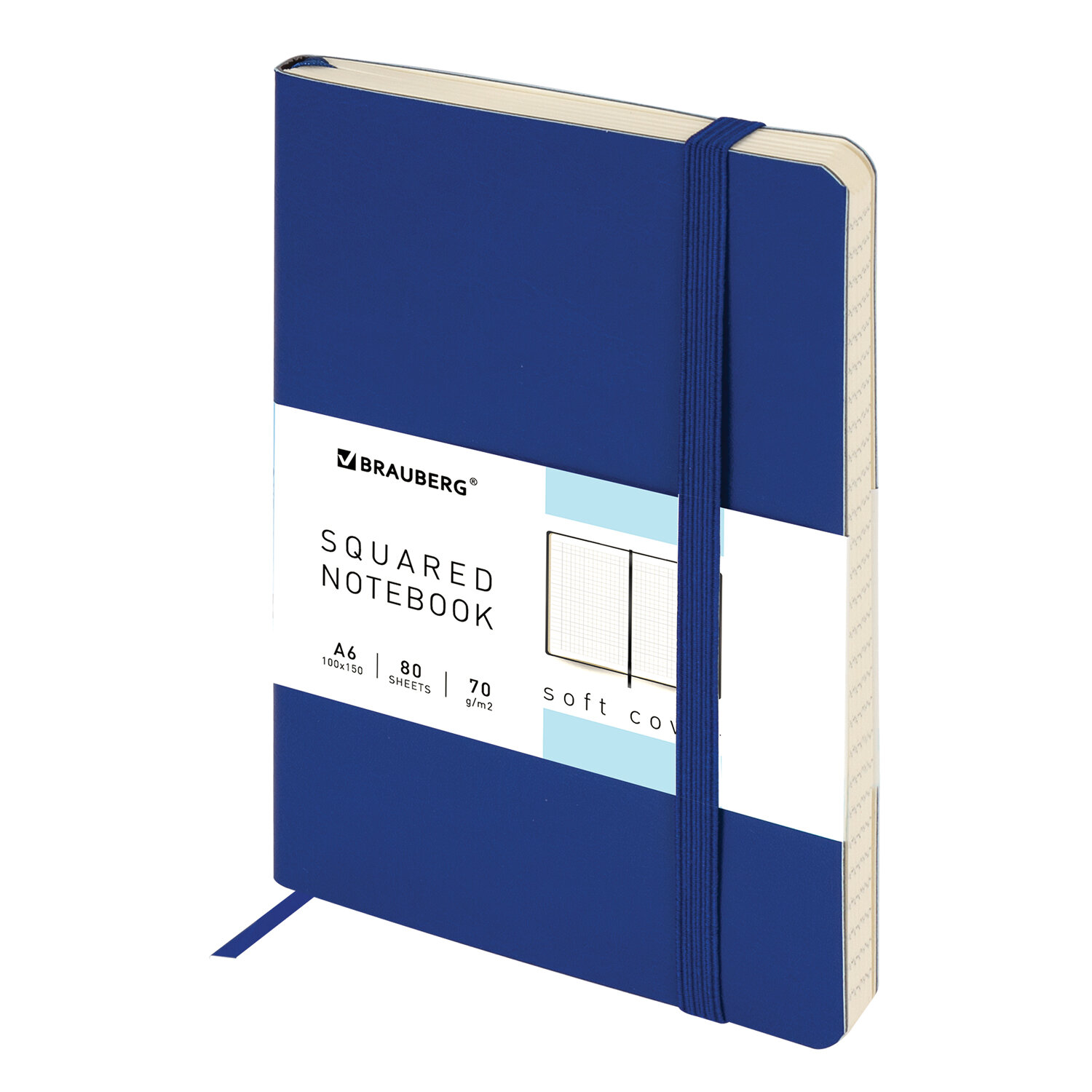 

Блокнот BRAUBERG Metropolis Ultra, A6, клетка, 80 листов, синий (111025)