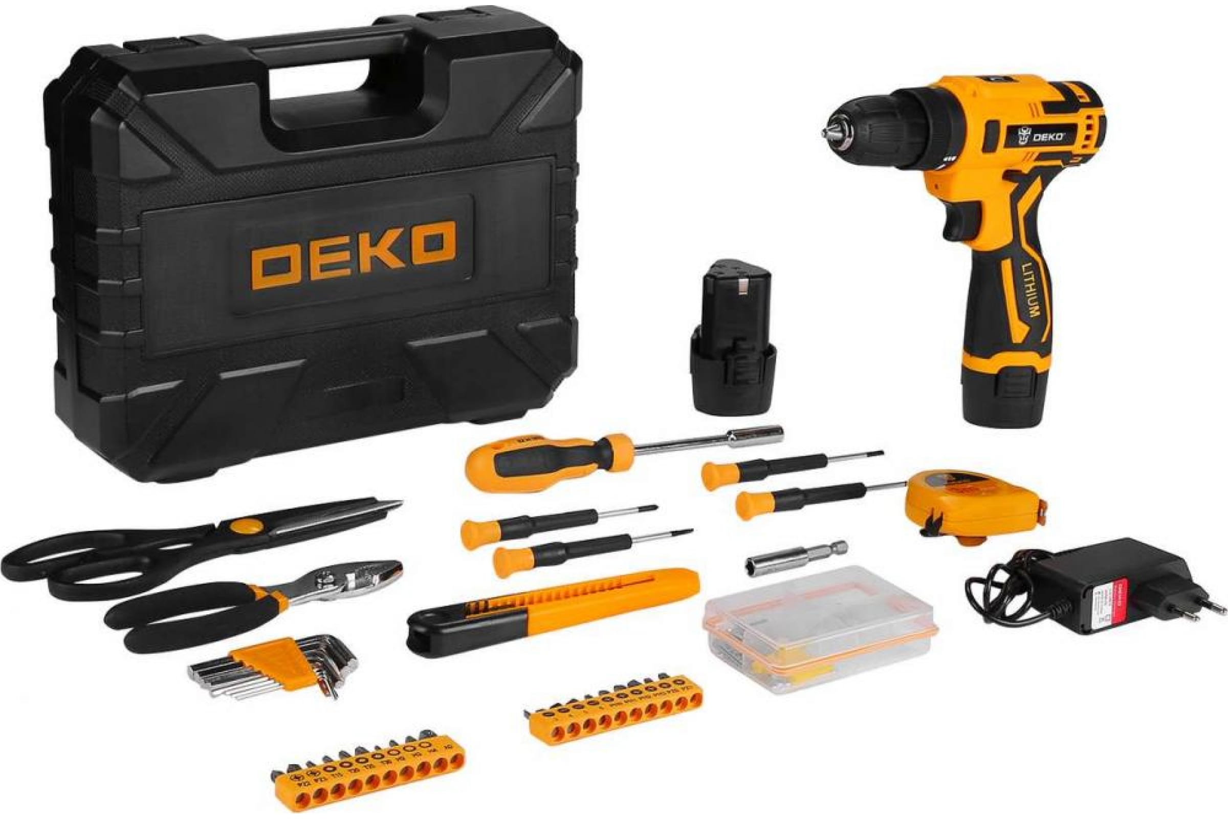 

Дрель-шуруповерт DEKO Banger 12V, аккумуляторный, 26 нм, 700 об/мин, 12V, 2 А·ч, Li-Ion, два акб, быстрозажимной патрон, Жесткий кейс, 2.4 кг (063-4168), Banger 12V