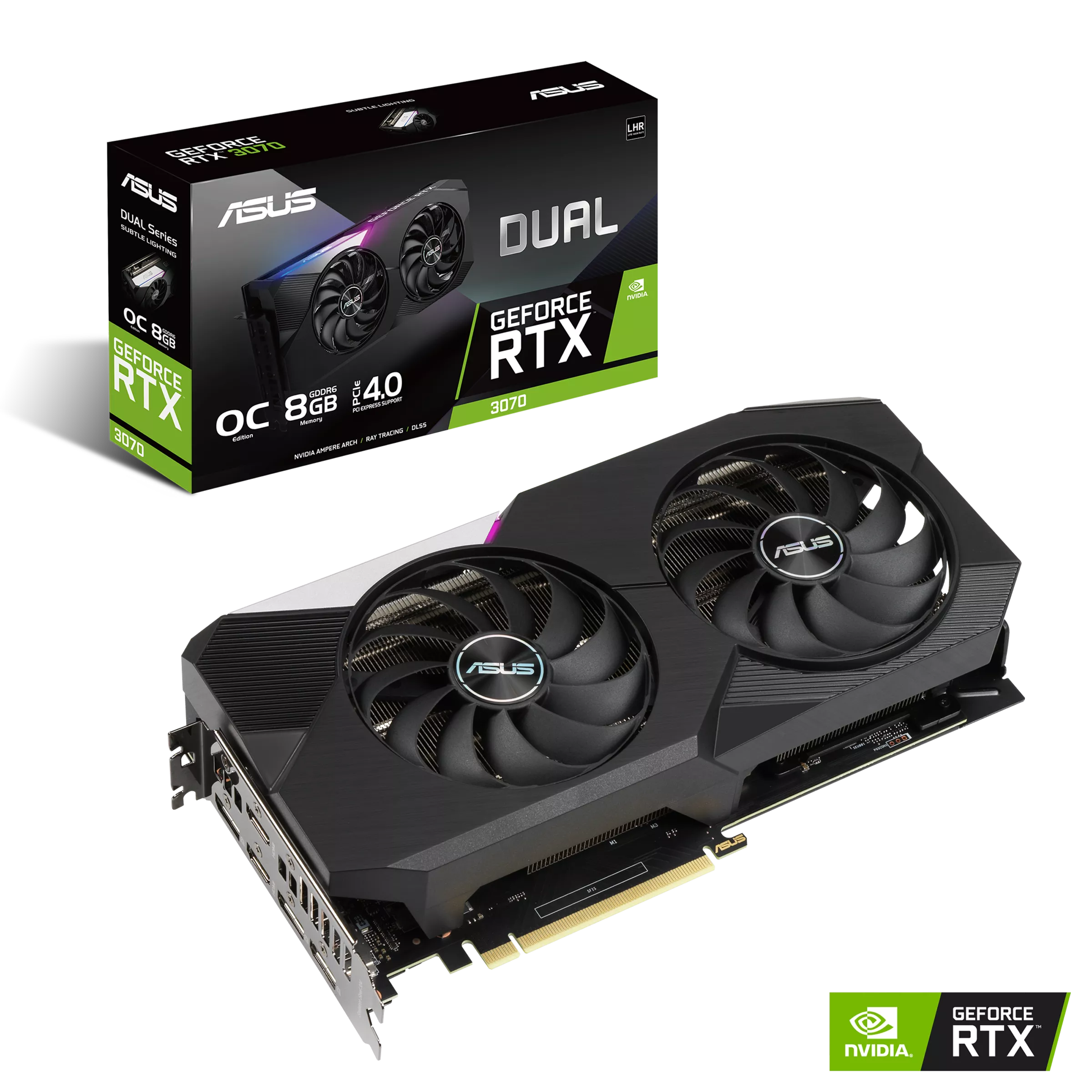

Комплект Видеокарта ASUS NVIDIA GeForce RTX 3070 Dual, 8Gb DDR6, 256bit, PCI-E, 2HDMI, 3DP, Retail (DUAL-RTX3070-O8G-V2 LHR) + Материнская плата ASUS PRIME Z590-A, Socket1200, Intel Z590, 4xDDR4, 3PCI-Ex16, 6SATA3, 7.1-ch, 2.5GLAN, 5USB 3.2, 3USB Type-C, 